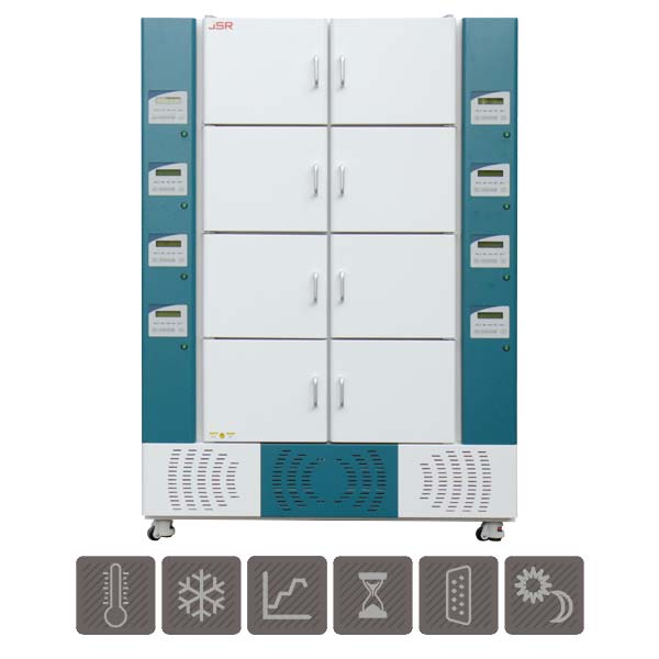 Eight x 26L Programmable Multi-Room Incubator